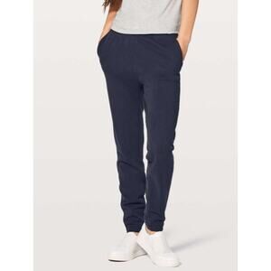 Lululemon Free To Roam Joggers 30" Midnight Navy Stretch French Terry Size 2